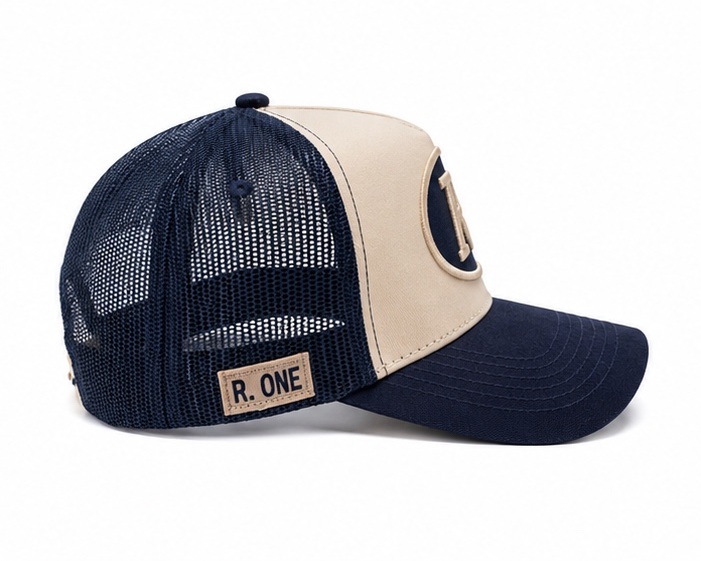 R Blue cap