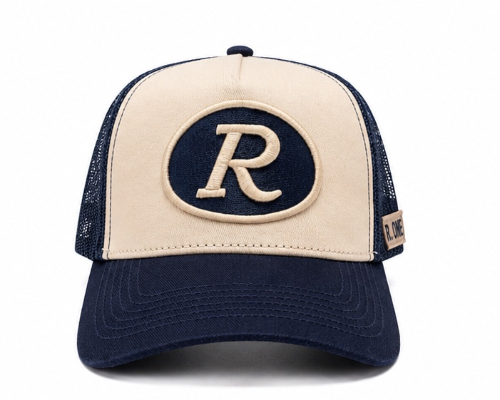 R Blue cap