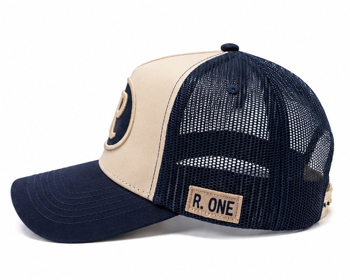 R Blue cap